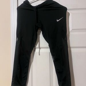 Nike Kids Black Sweatpants with White Logo